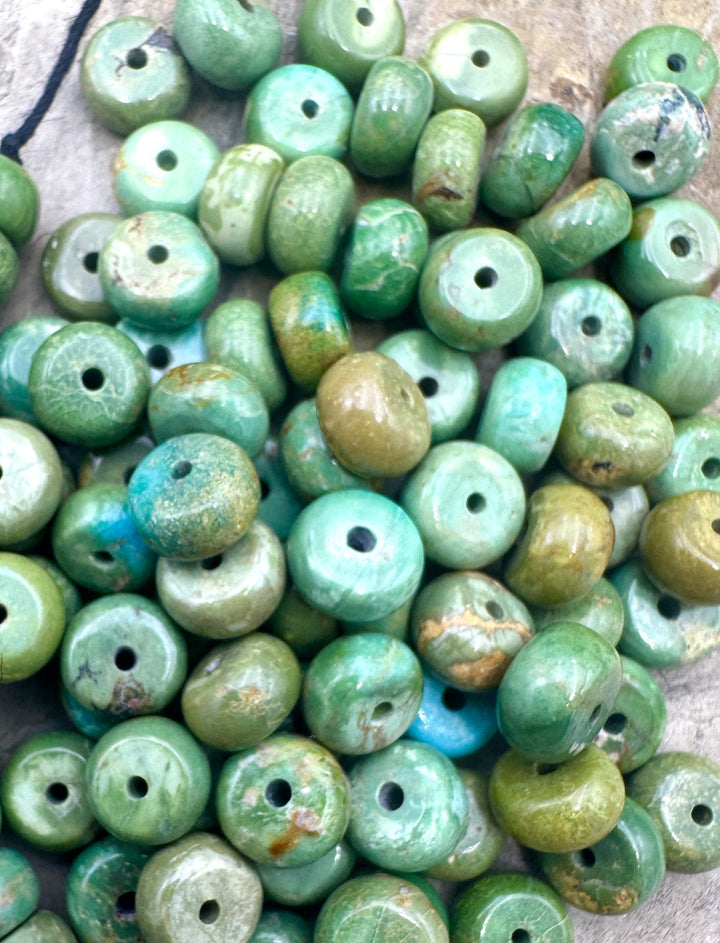 Royston Turquoise (NV) 4x7mm Rondelle Beads Package of 5