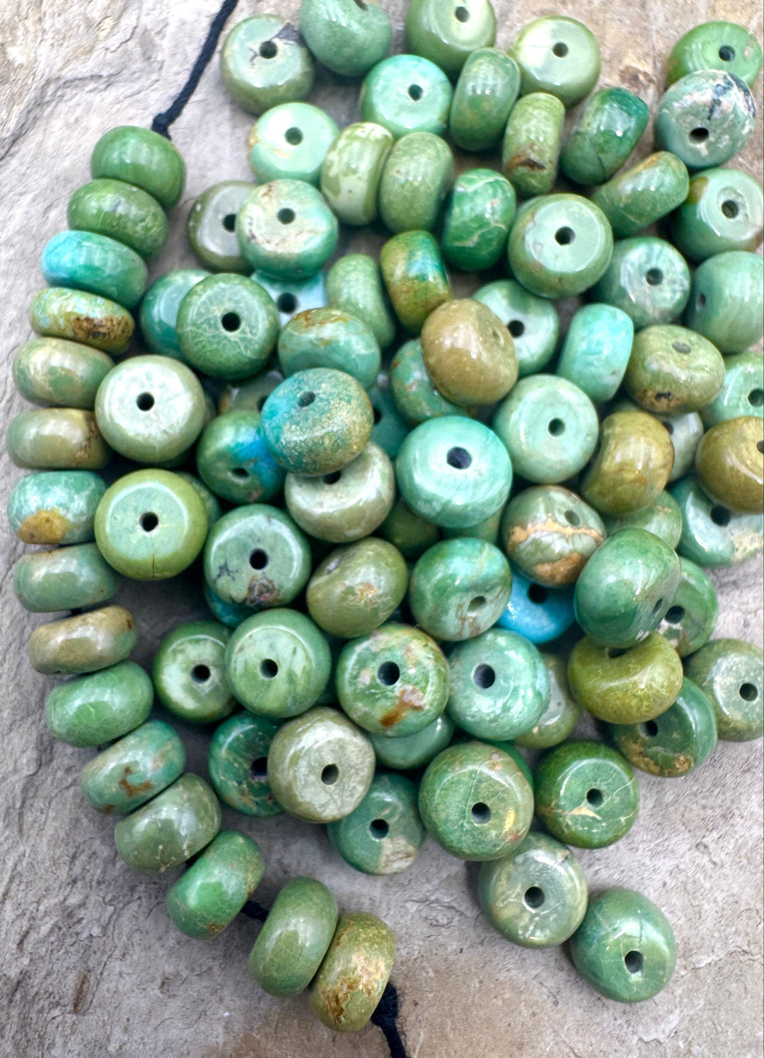 Royston Turquoise (NV) 4x7mm Rondelle Beads Package of 5