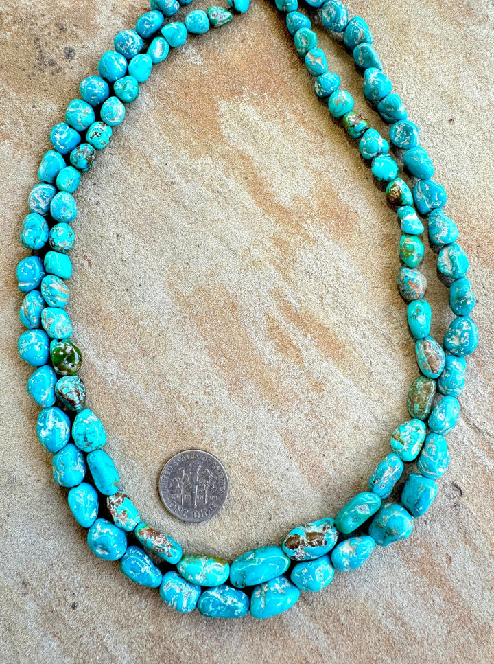 Sierra Nevada Turquoise (Nevada) Graduated Nugget Strand