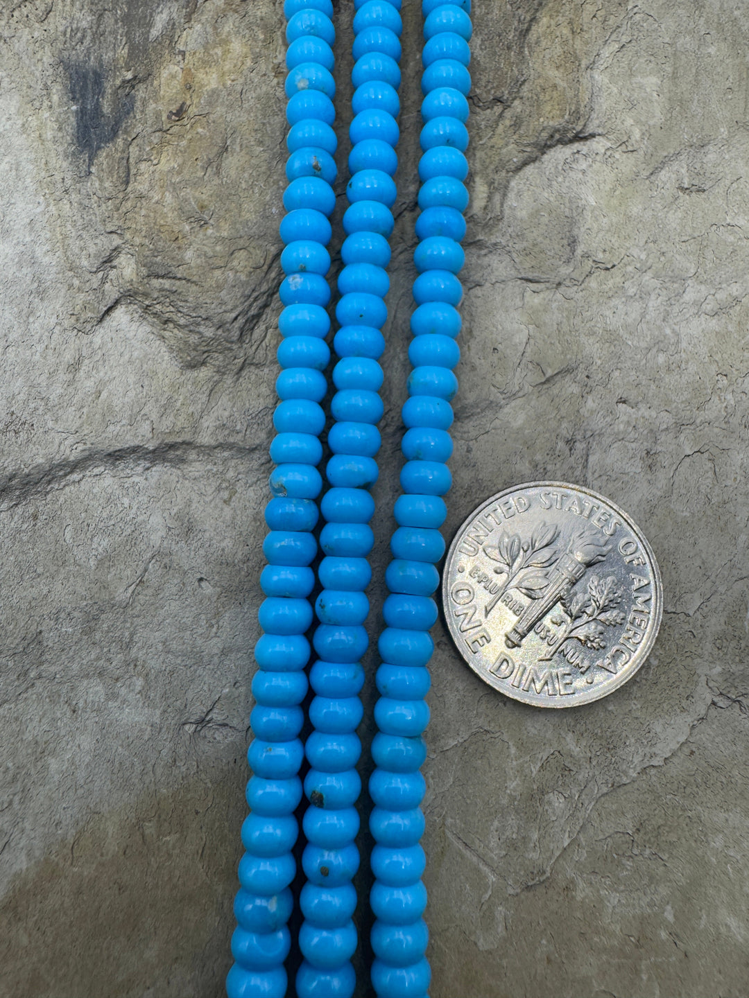 Sleeping Beauty Turquoise (AZ) 2x4mm Rondelle Beads 6 inch