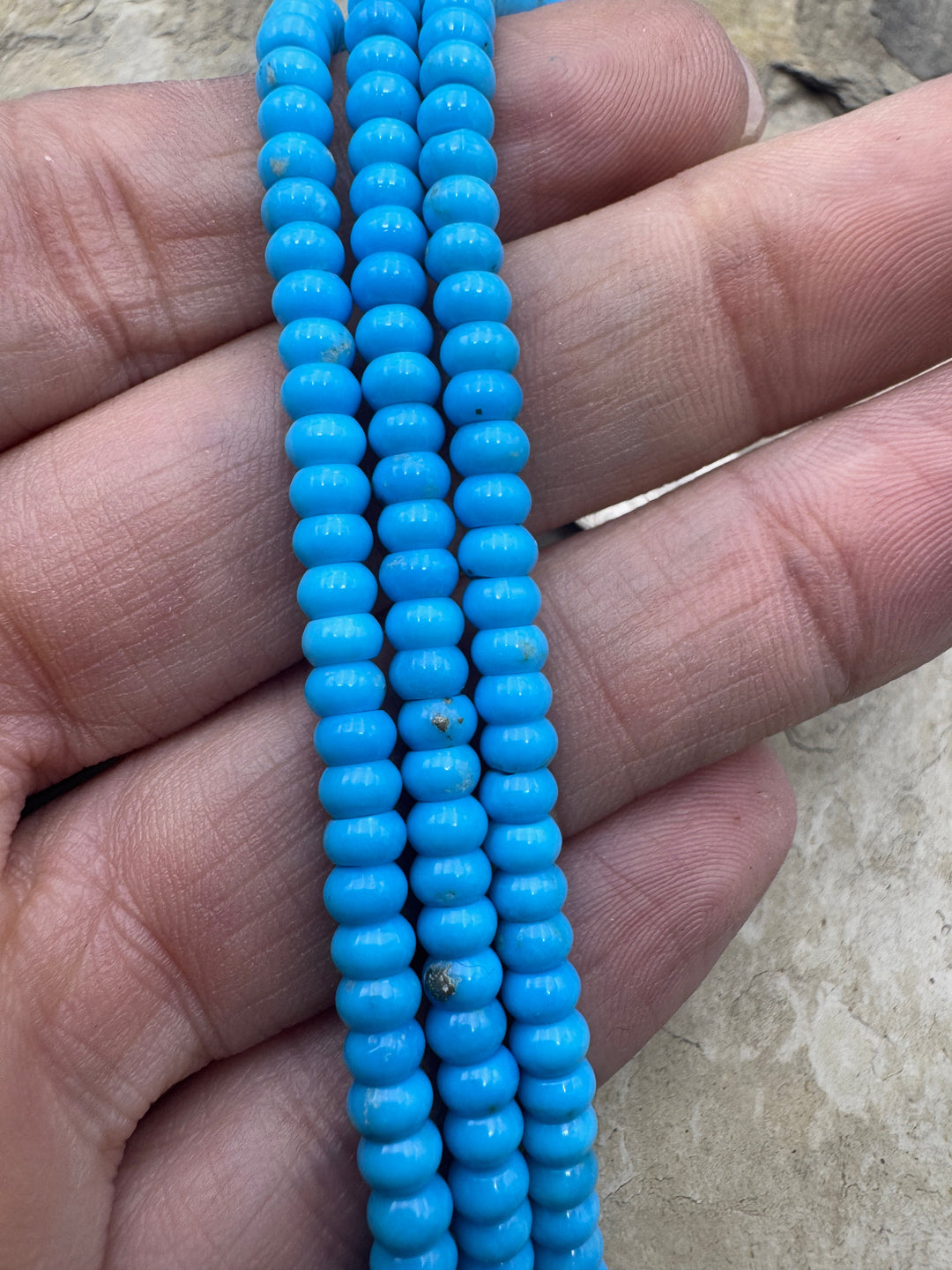 Sleeping Beauty Turquoise (AZ) 2x4mm Rondelle Beads 6 inch