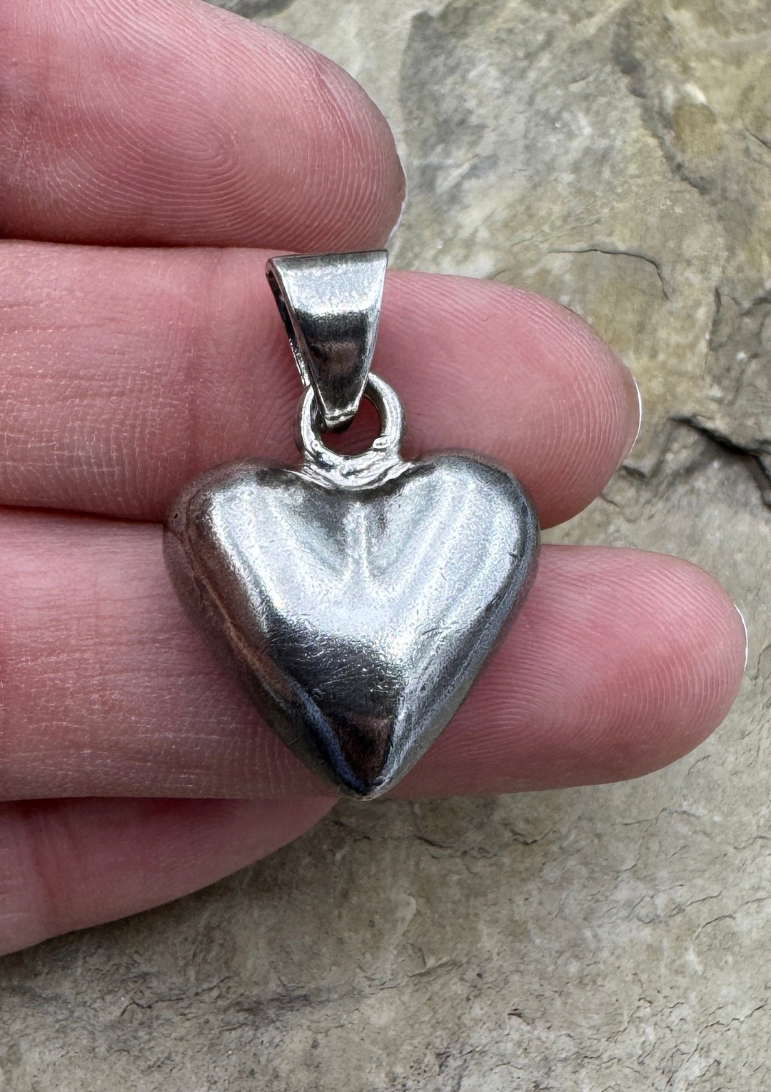 Sterling Silver Heart Pendant 20x32mm - Jewelry Findings