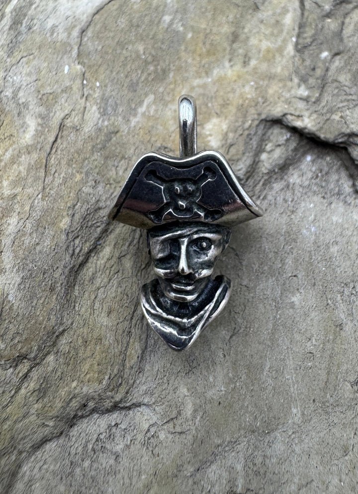 Sterling Silver Pirate Charm/Pendant 10x18mm - Jewelry