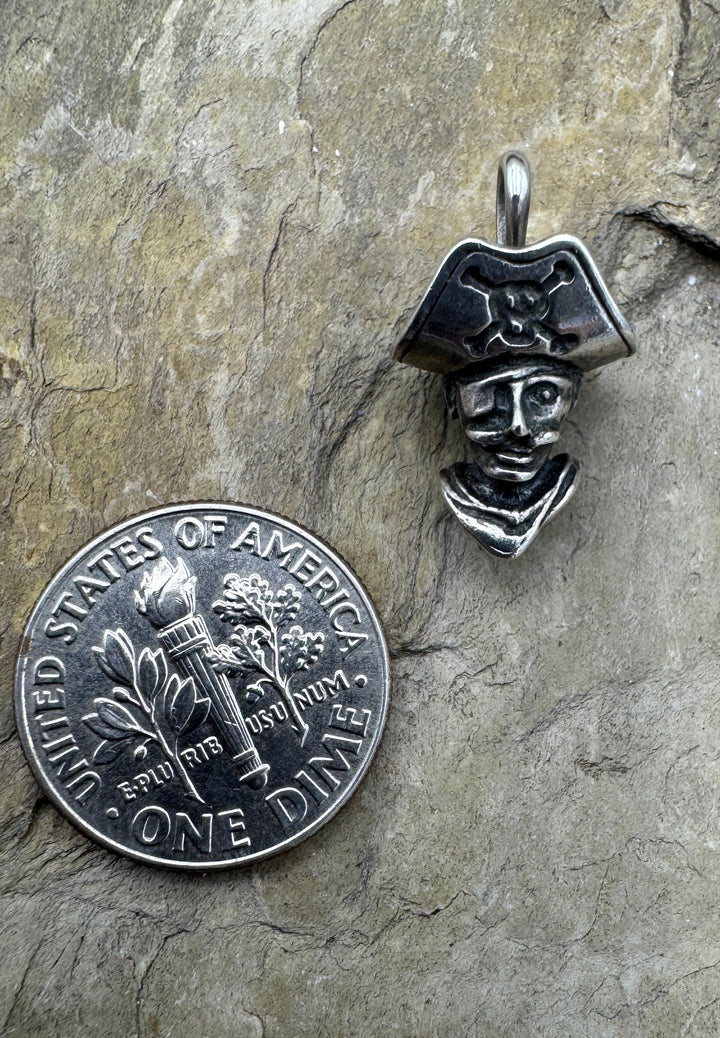 Sterling Silver Pirate Charm/Pendant 10x18mm - Jewelry