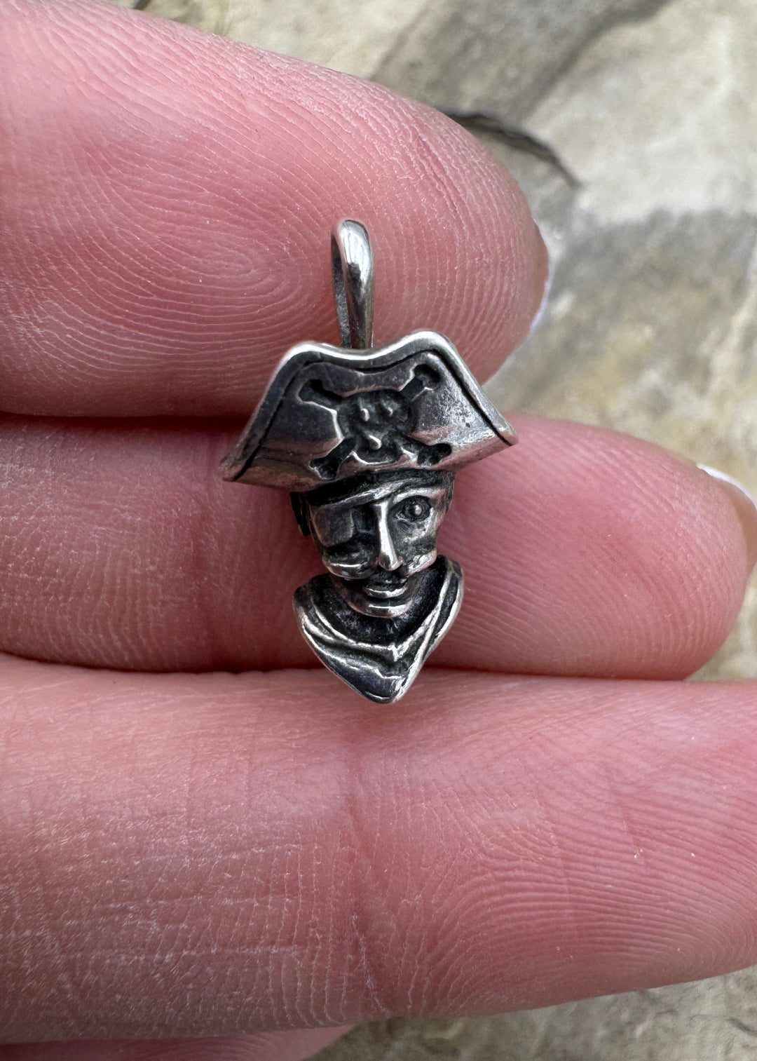 Sterling Silver Pirate Charm/Pendant 10x18mm - Jewelry