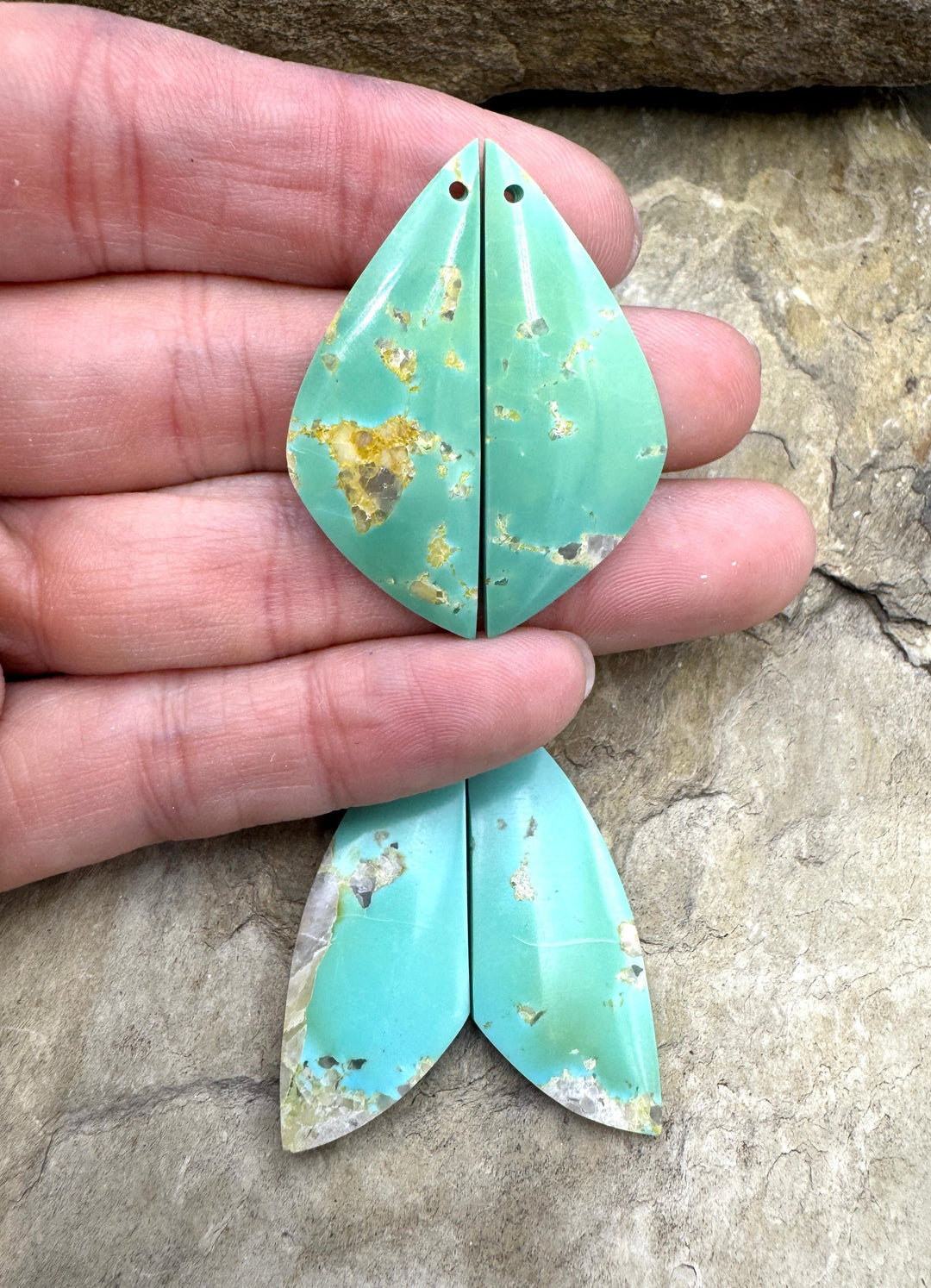 Turquoise Mountain Turquoise (Arizona) Large Earring Slab