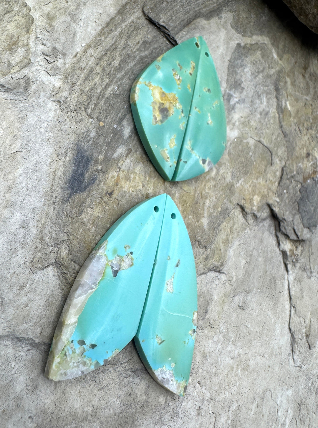 Turquoise Mountain Turquoise (Arizona) Large Earring Slab