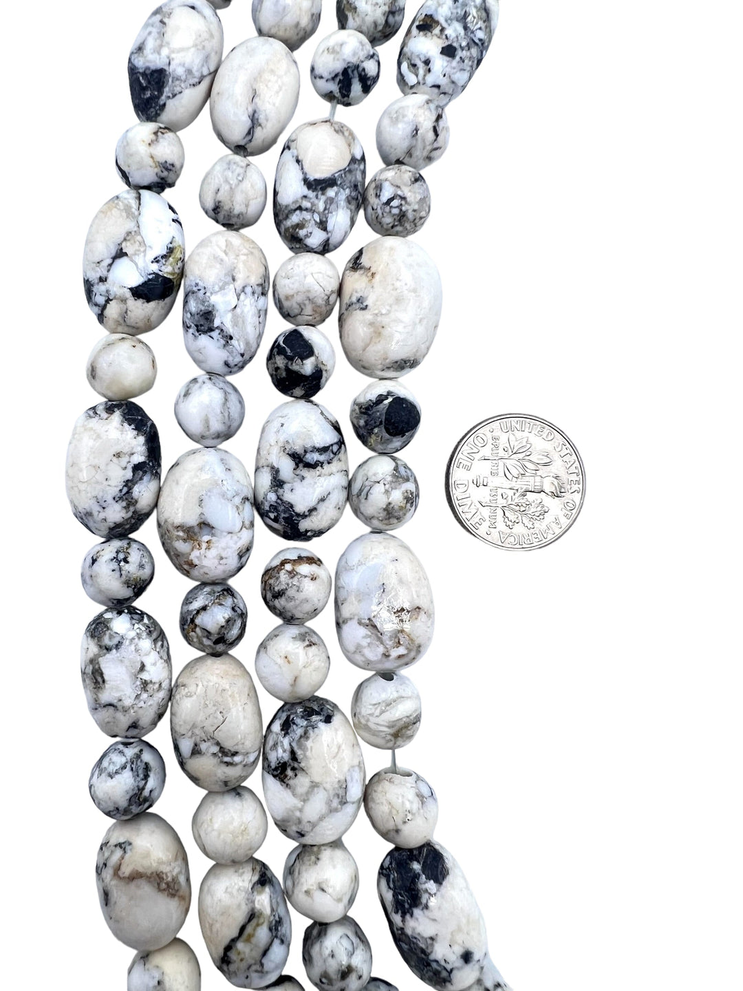 RARE High Quality White Buffalo 6x3mm Large Heishi Beads –
